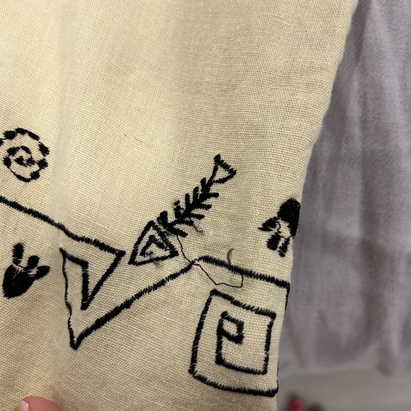 vintage embroidered cat tan button down shirt - Picture 9 of 11